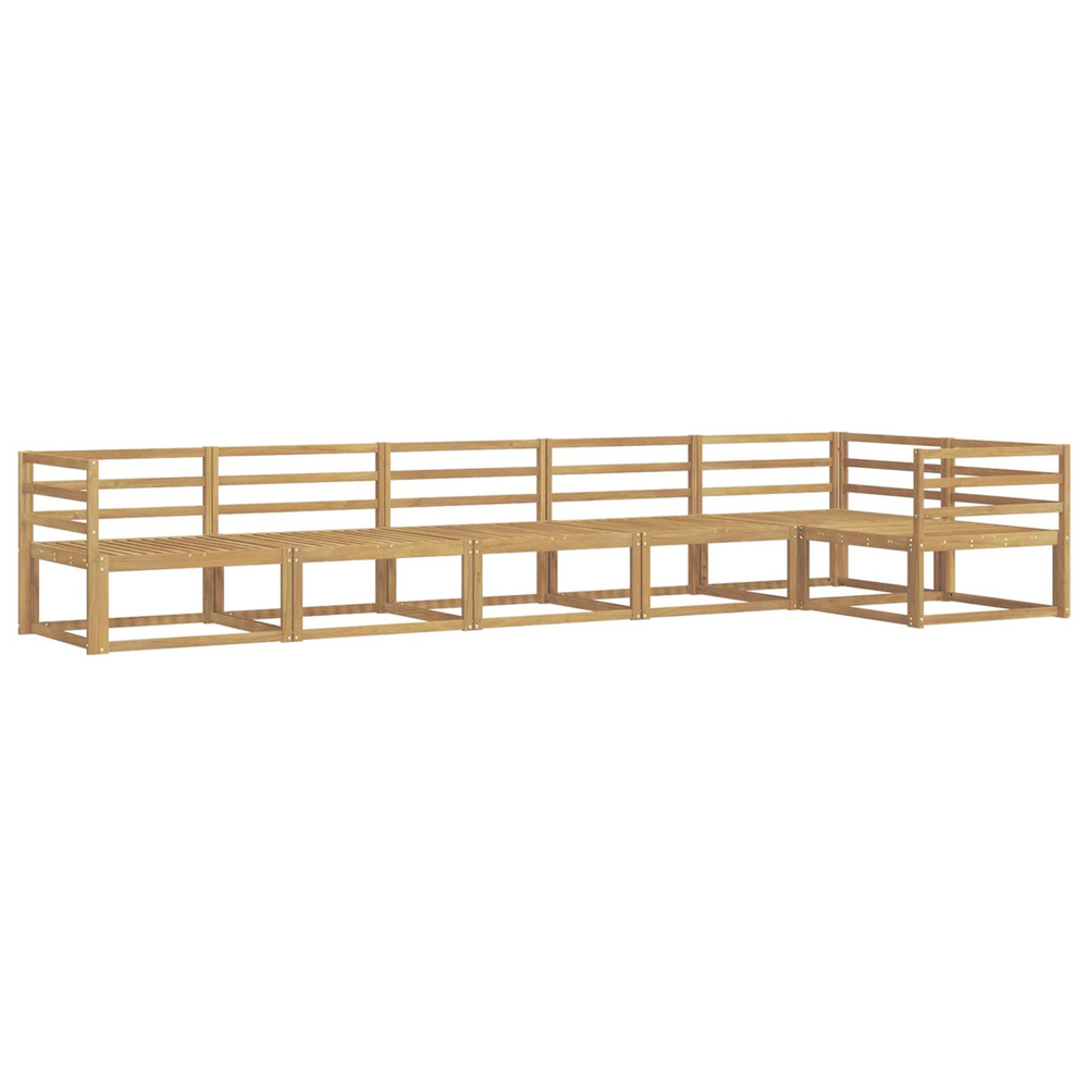 Ensemble de canapés d'extérieur 6 pcs blanc 404 x 166,5 x 73 cm