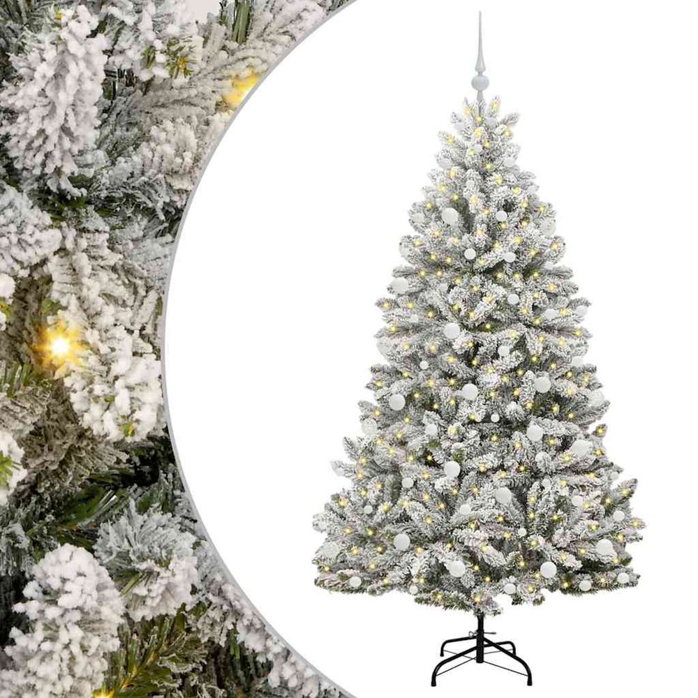 Sapin de noël artificiel 180 cm 300 led blanc chaud