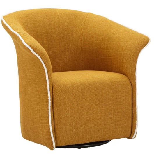 Fauteuil en tissu siena 83.5 x 66 x 80 cm moutarde