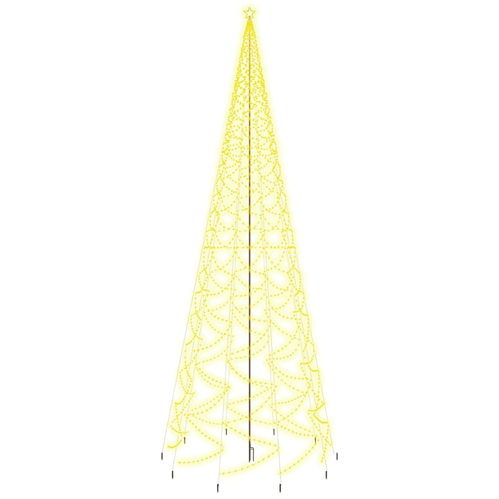 Sapin de noël avec piquet blanc chaud 3000 led 800 cm