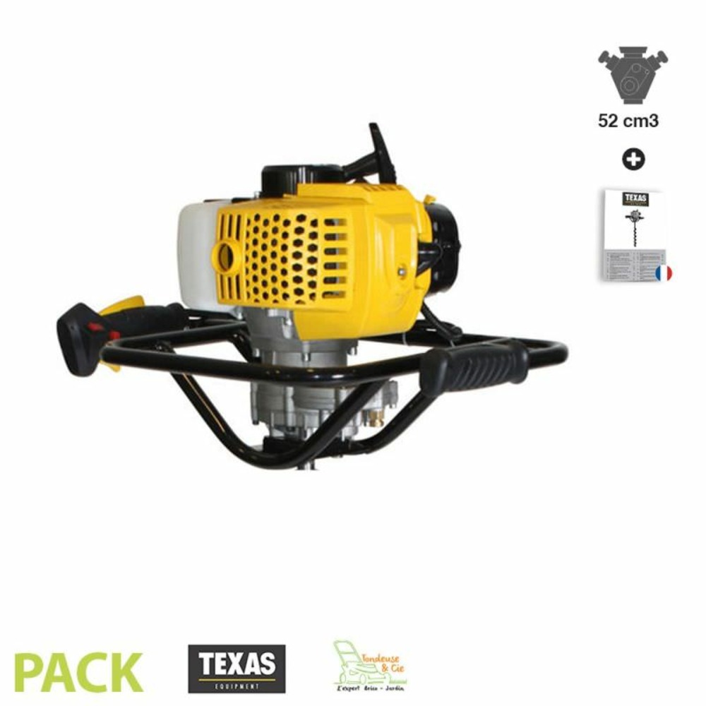 Tarière foreuse thermique 52cc texas ea5300 pour 1 personne