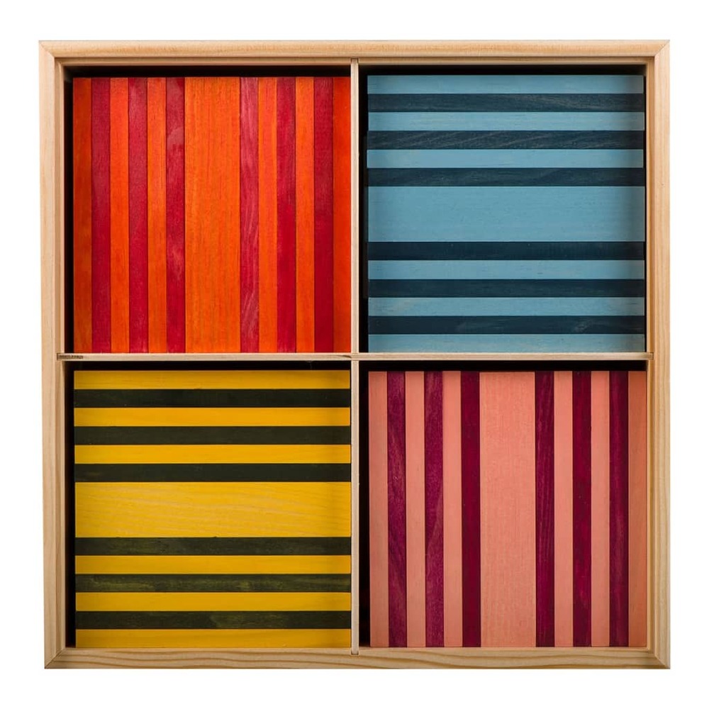 Ensemble de 100 planches en bois octocolor 8 couleurs kapl172102