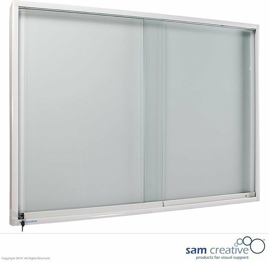 Vitrine avec tableau blanc pro 67x127 cm