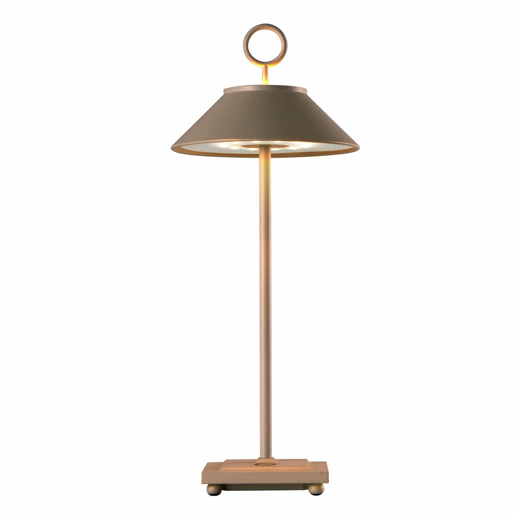 Lampe de table sans fil aluminium marais bronze h29cm