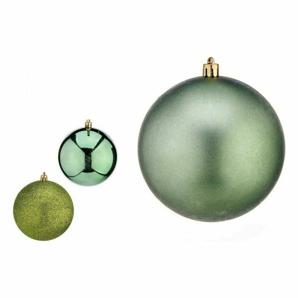 Boules de noël ø 10 cm vert plastique 10 x 11 x 10 cm