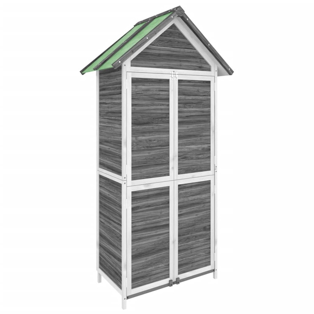 Abri de jardin cabane cabanon maison de stockage remise extérieur hangar outils robuste 89 x 52,5 x 175 cm bois massif pin gr