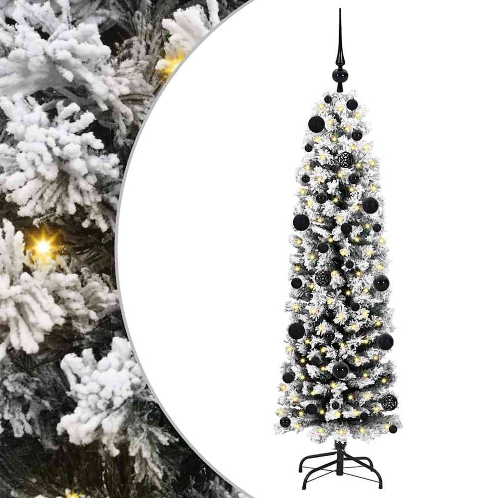 Sapin de noël artificiel vert 150 cm pvc et acier et plastique
