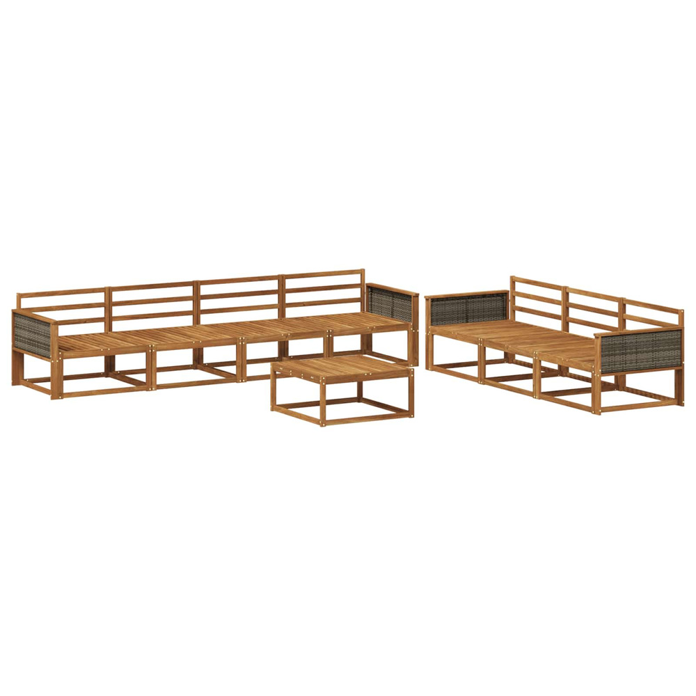 Ensemble de canapés d'extérieur 8 pcs naturel