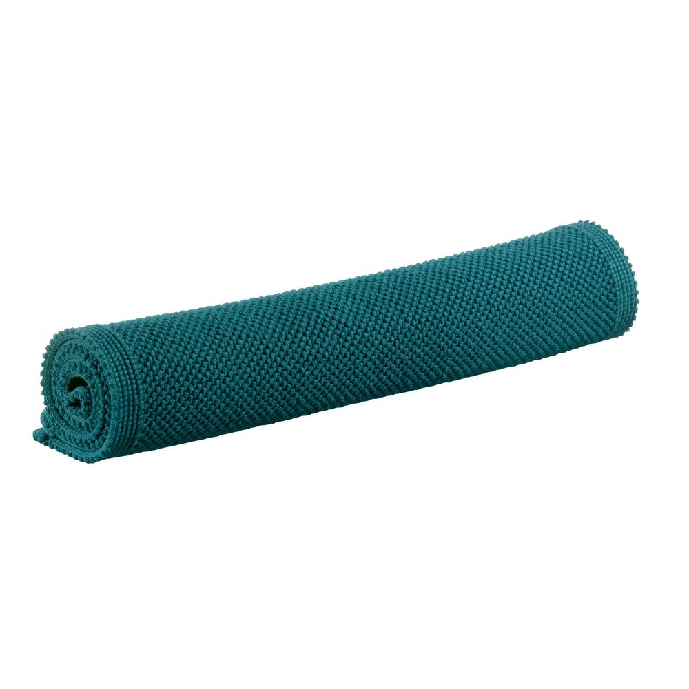 Tapis de bain uni etia paon 54 x 110 cm