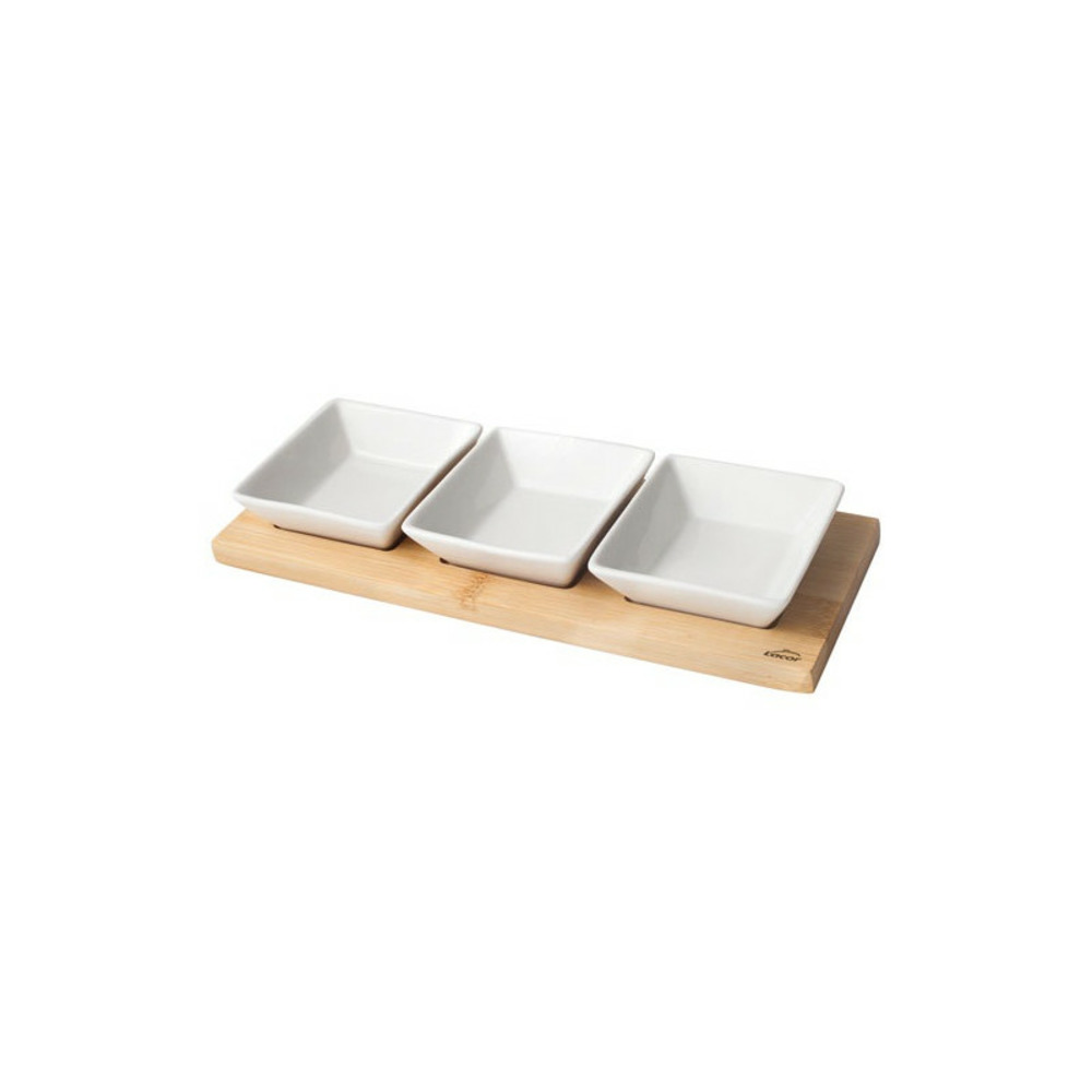 Plateau en bois avec 3 bols lacor - 61240