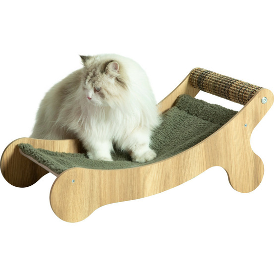 Chaise longue boréal vert pour chat max 5 kg