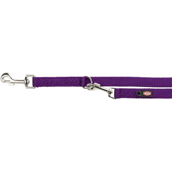 Laisse 10 mm x 2 m xs réglable double épaisseur violet. Pour chien