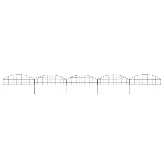 Ensemble de clôture de jardin arquée 77,3x26 cm vert