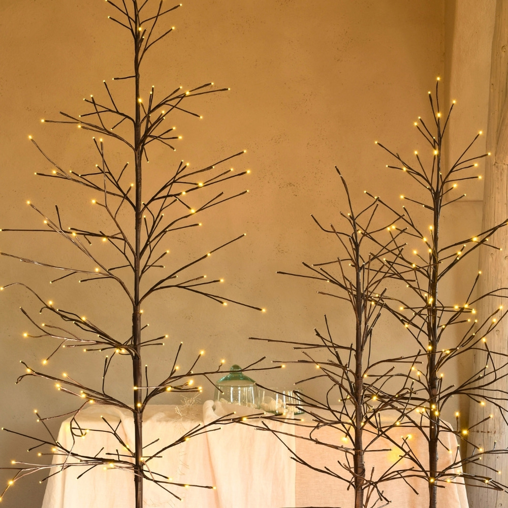 Arbre led marron 2,1m blanc chaud –intérieur et extérieur