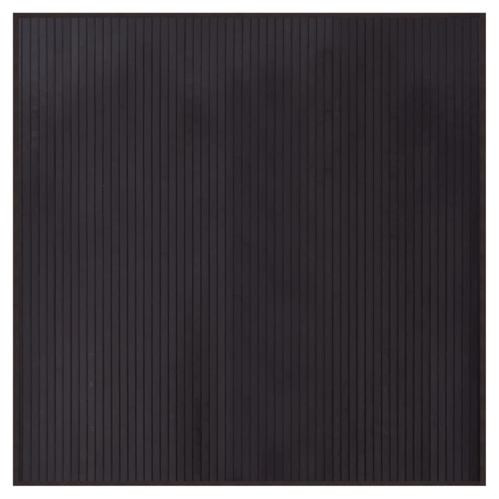 Tapis carré marron foncé 100x100 cm bambou
