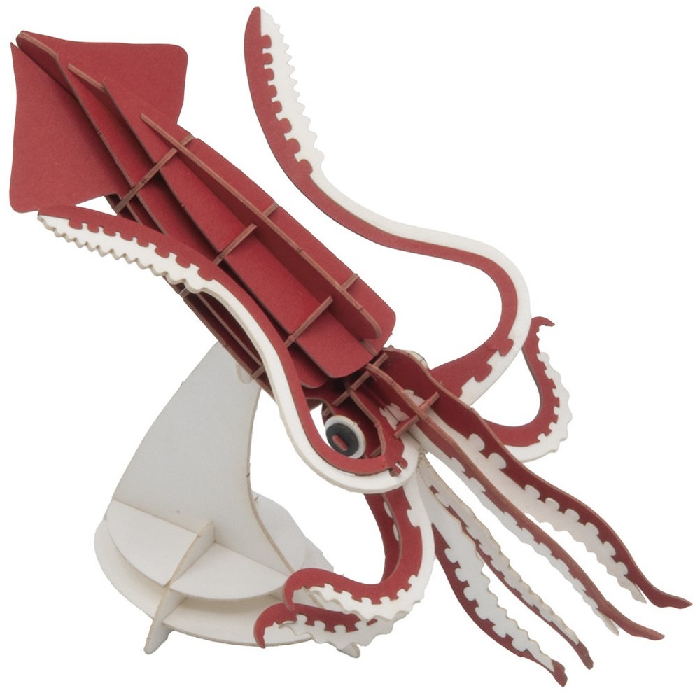 Maquette 3d en papier calmar géant