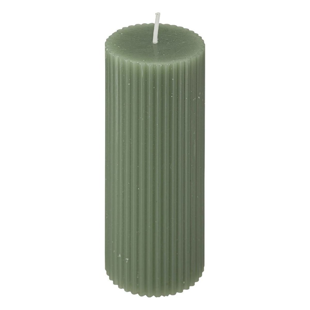 Bougie ronde demi en coton d5cm vert céladon