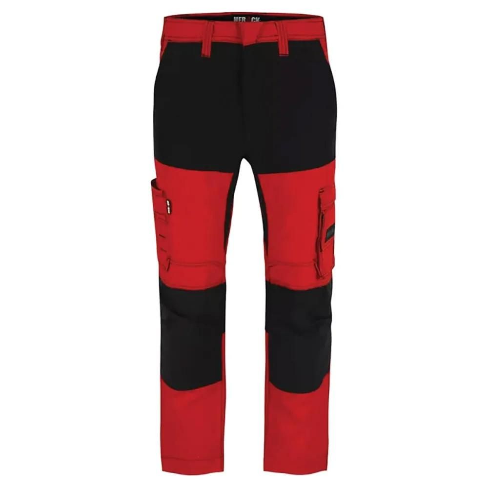 Pantalon de travail homme hector herock® - rouge - multi-poches professionnelles