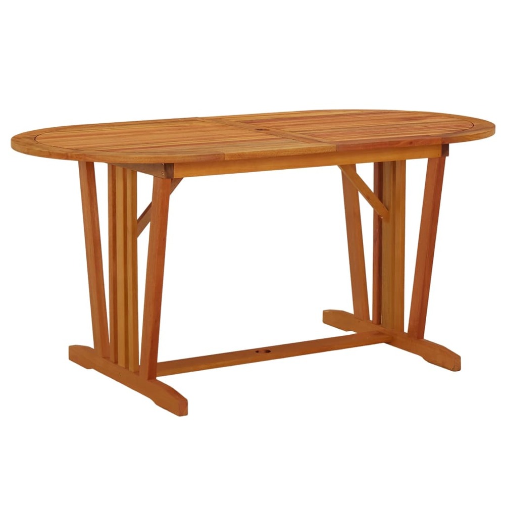 Table de jardin 160x85x75 cm bois d'eucalyptus solide