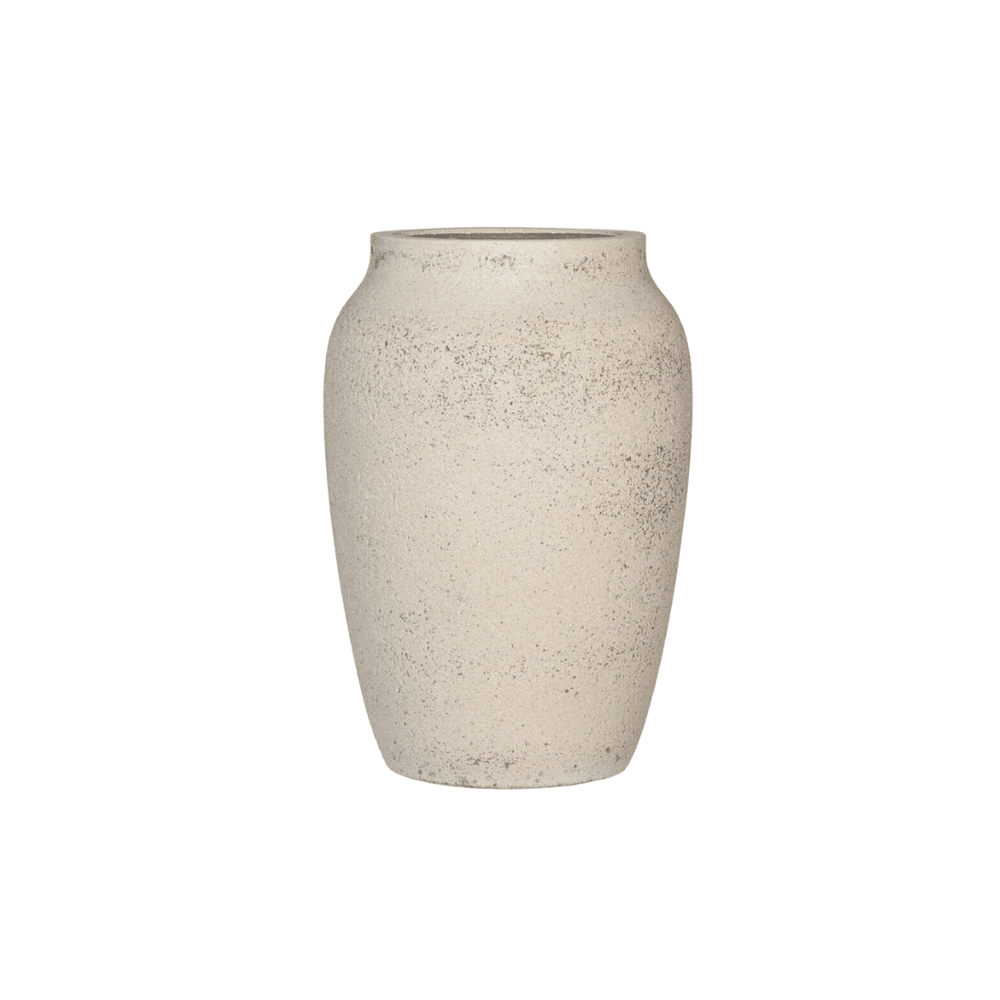 Pot de fleurs blanc craie - taille l - d.51cm x h.74cm