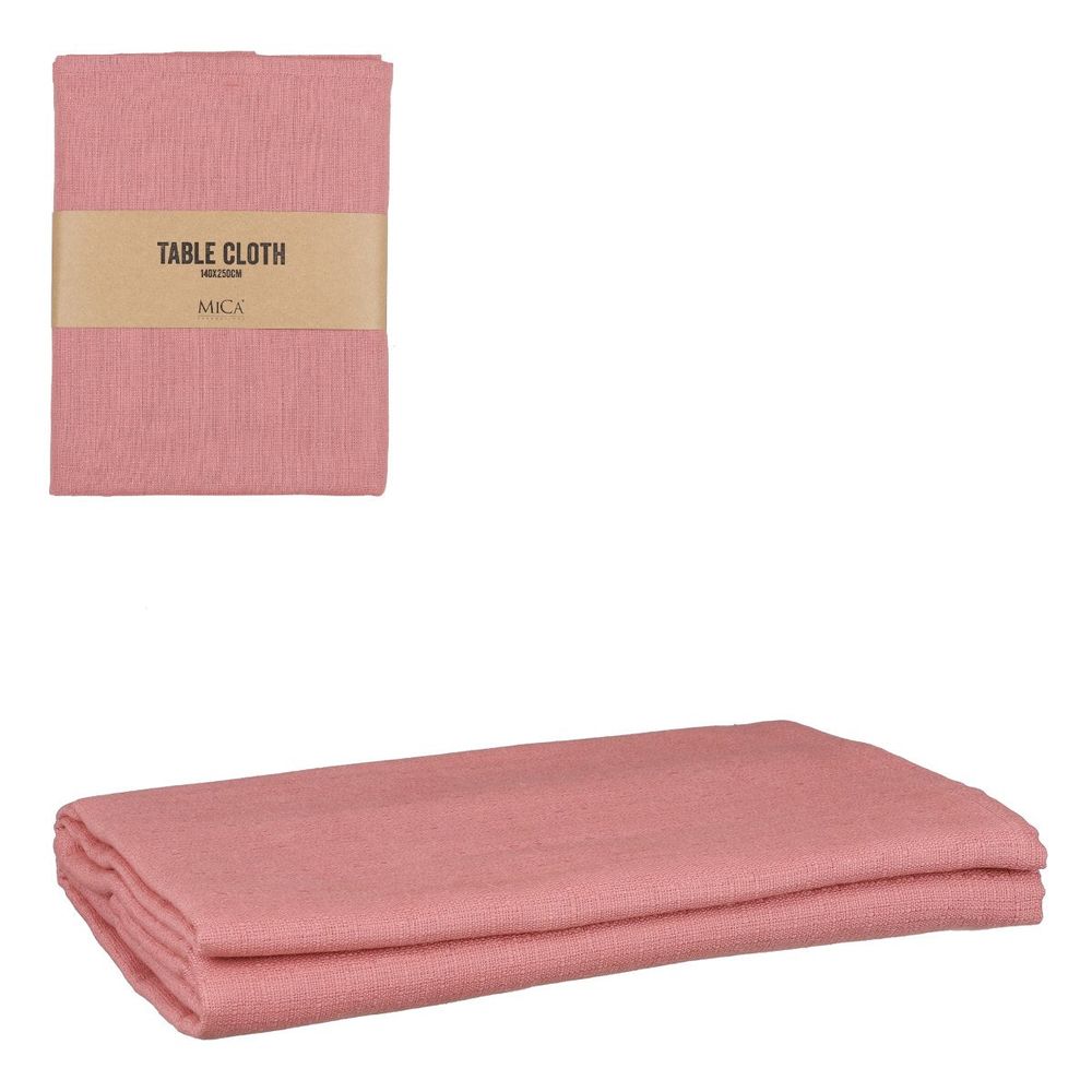 Mica decorations nappes de table villia - 250x140x1 cm - coton - saumon