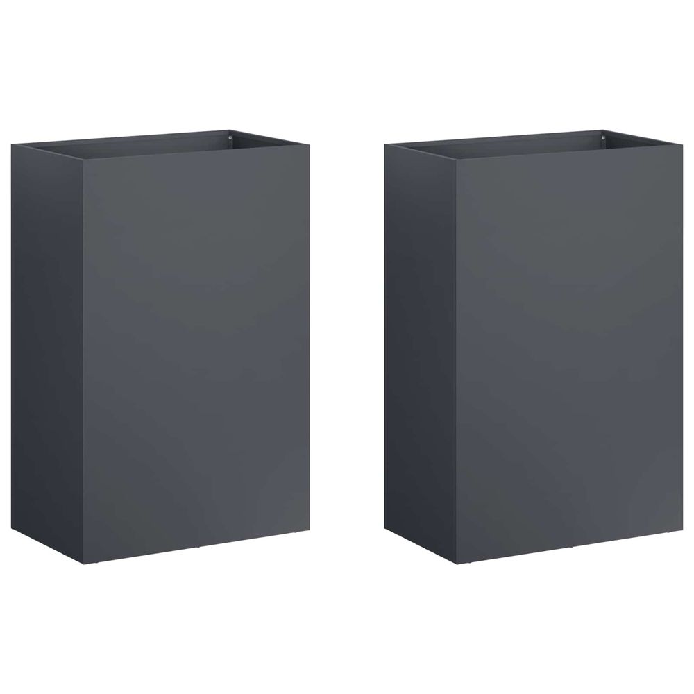 Cache-pot de jardin 2 pc anthracite 50 x 30 x 75 cm
