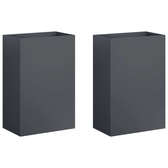 Cache-pot de jardin 2 pc anthracite 50 x 30 x 75 cm