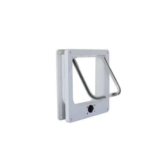 Chatière 19x22x5,5 cm - blanche - 4 positions de verrouillage