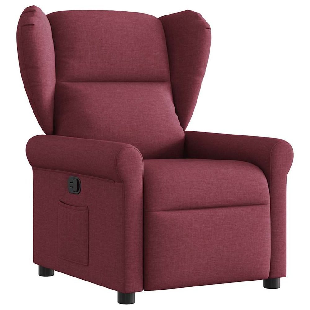Fauteuil inclinable rouge bordeaux tissu