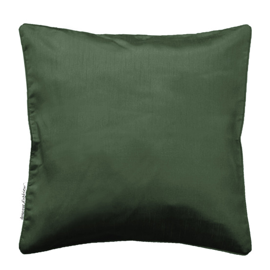 Housse de coussin uni shana kaki 40 x 40 cm