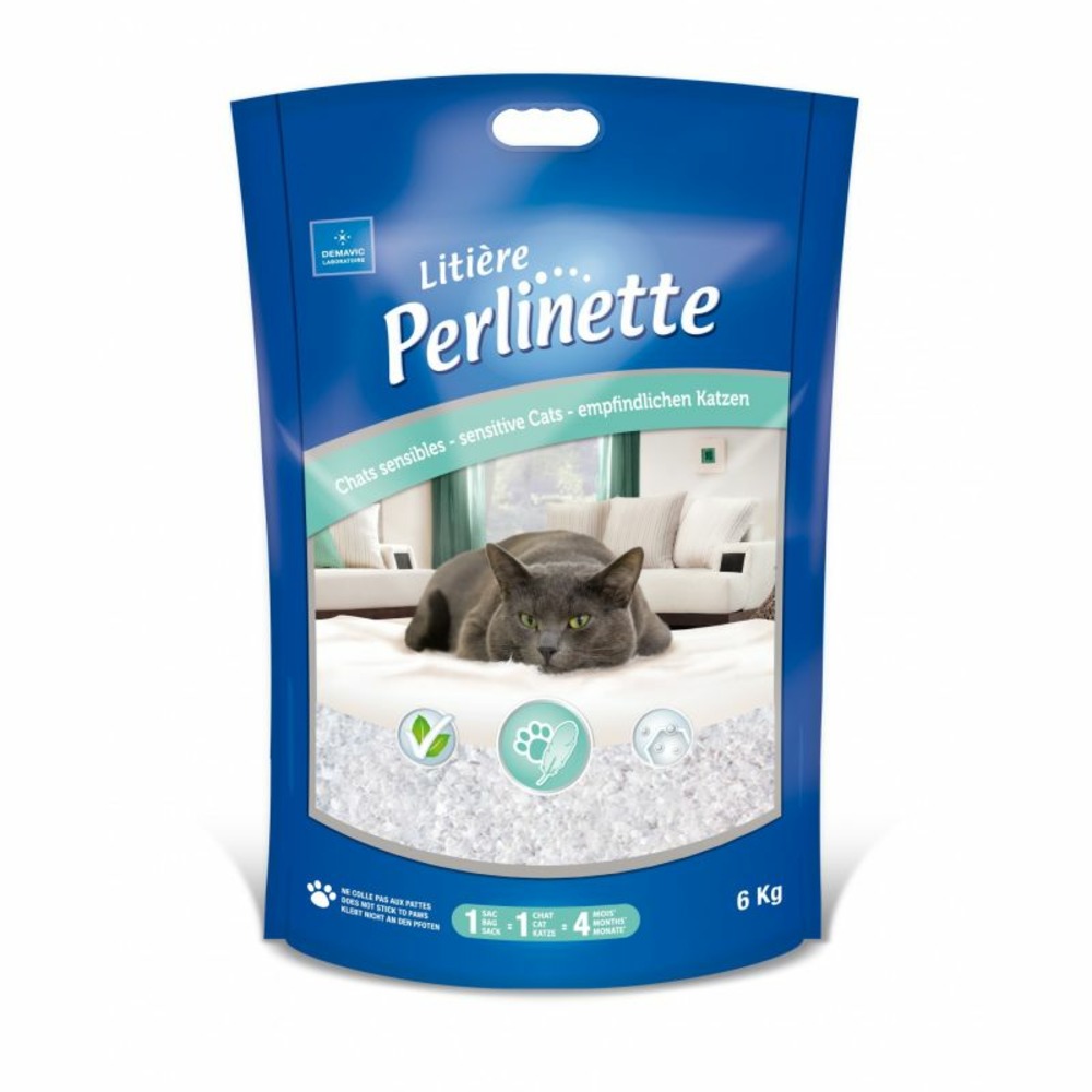 Litiere perlinette chat sensible - demavic 6 kg