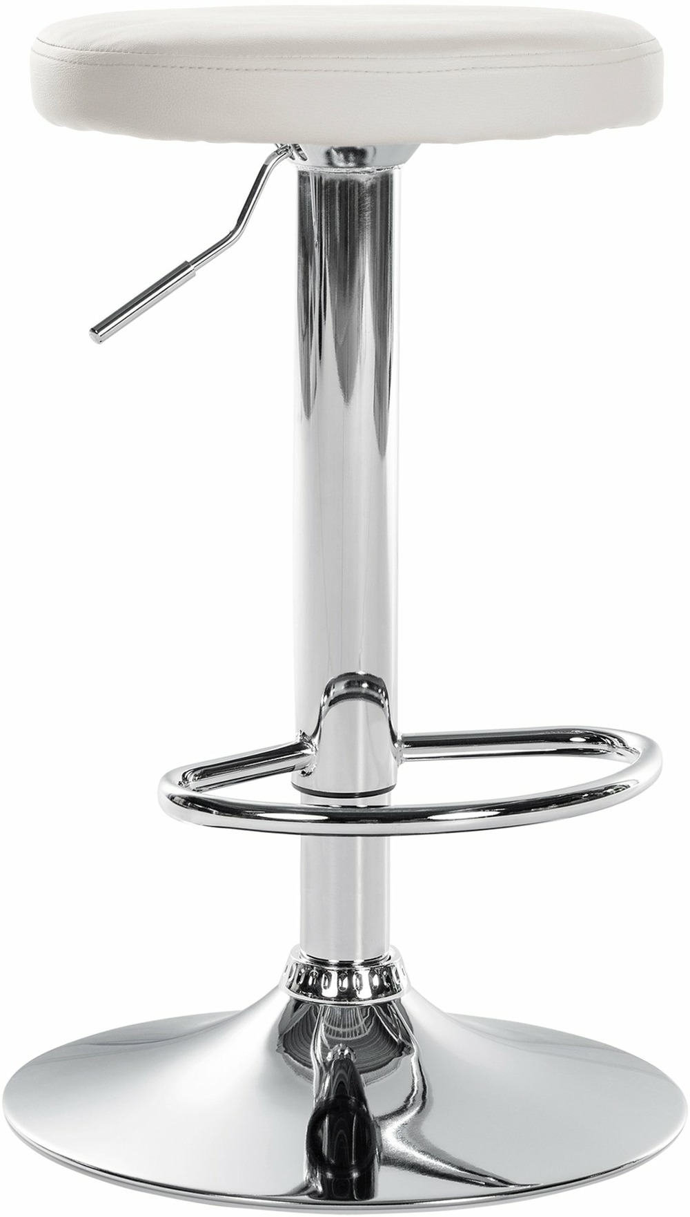 Tabouret de bar ponte simili cuir chromé