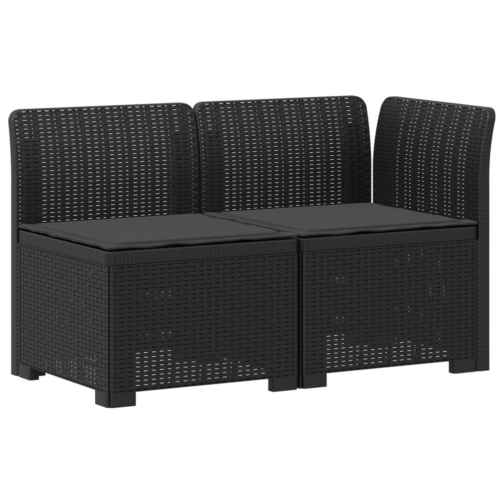 Canapé de jardin 2 places avec coussins look rotin 2 place pp