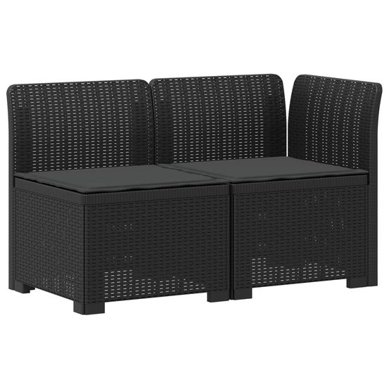Canapé de jardin 2 places avec coussins look rotin 2 place pp