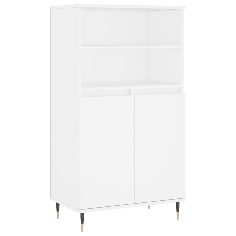 Buffet bahut commode armoire meuble de rangement organisateur cuisine salle de séjour salon haut 60 x 36 x 110 cm bois d'ingé