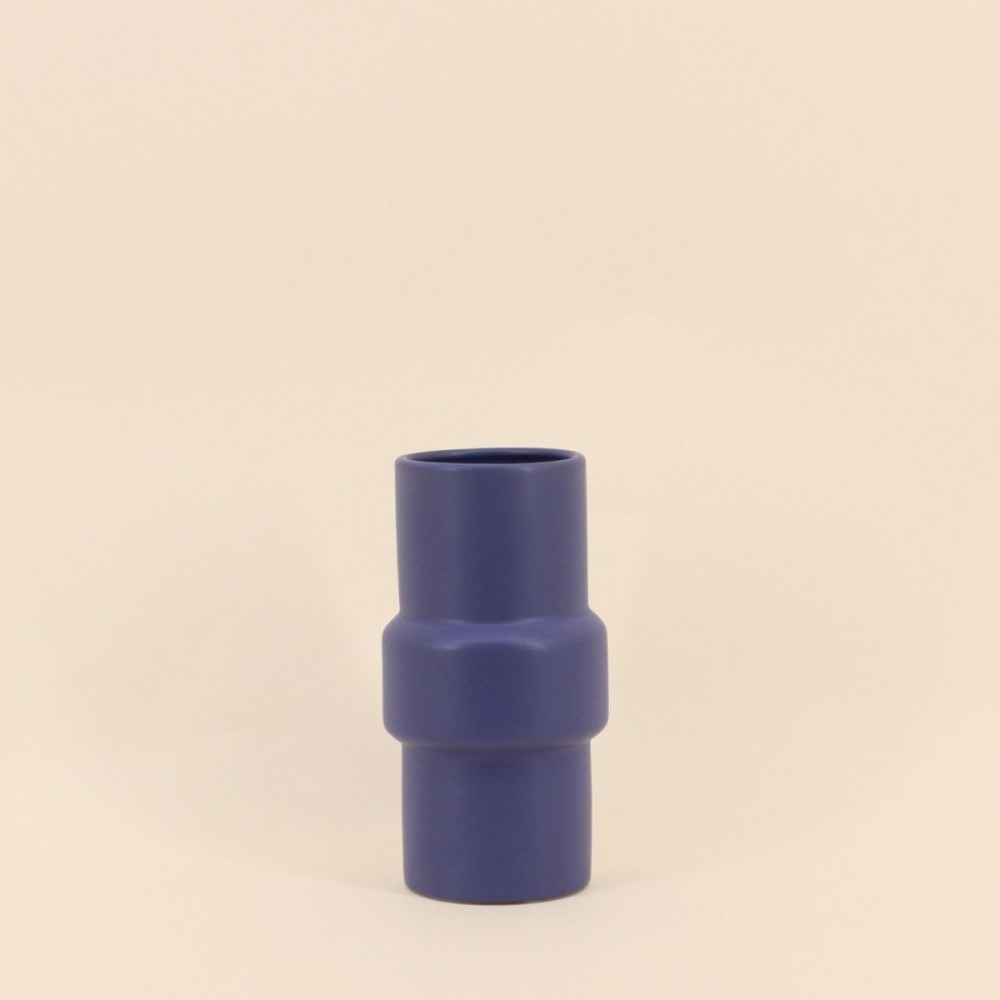 Vase tube rond, h20cm, tinien