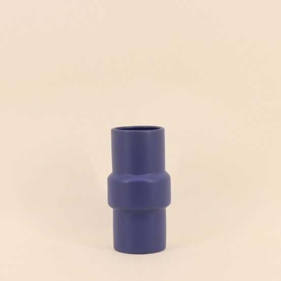 Vase tube rond, h20cm, tinien