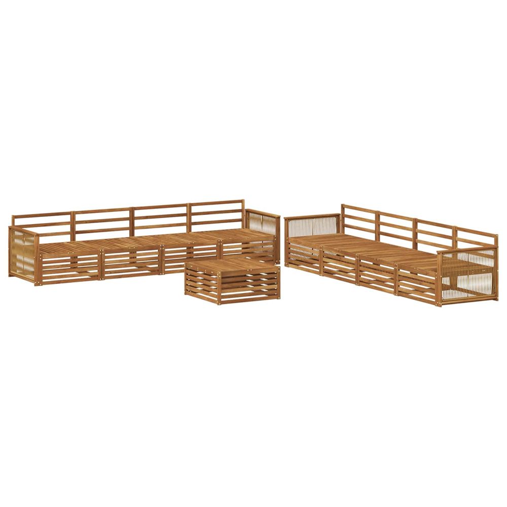 Ensemble de canapés d'extérieur 9 pc naturel