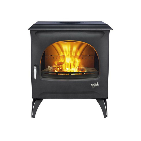 388113000053-poêle à bois courances 7kw étanche peint anthracite godin - 388113anth