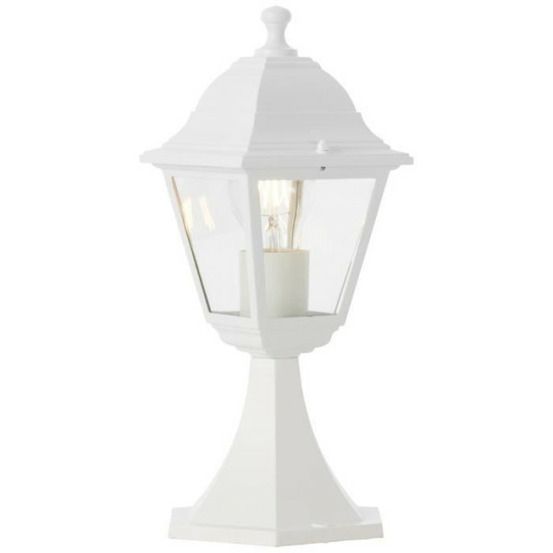 Borne extérieure nissie blanc - brilliant - métal/verre - ip44 - 1xe27 60w