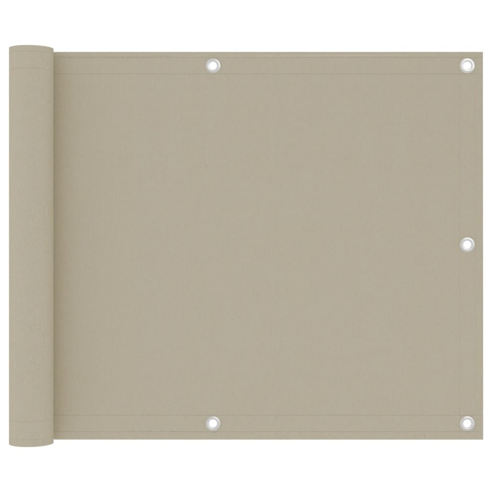 Écran de balcon brise pare vue protection confidentialité 75 x 300 cm tissu oxford beige