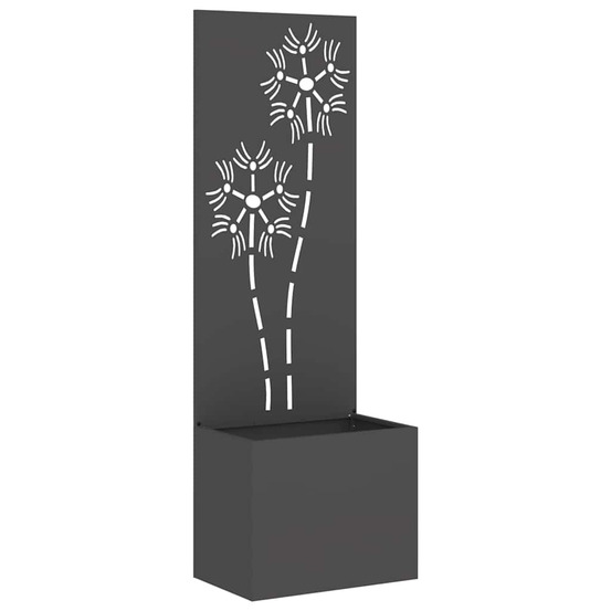 Écran de confidentialité de jardin floral noir 50 x 140 cm