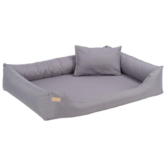Velinda panier pour chien et chat avec oreiller et matelas 120 x 90 — gris