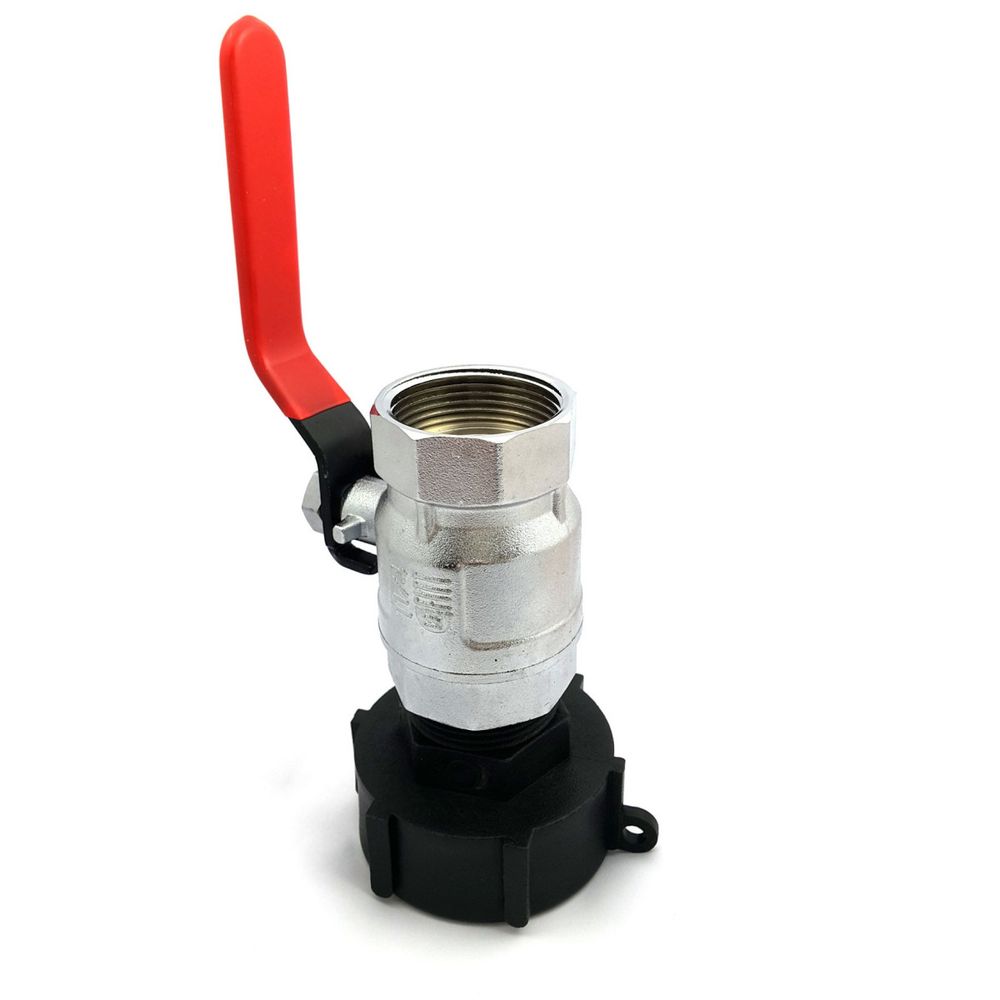 Raccord s60x6 - vanne à boisseau sphérique en laiton chromé sortie femelle 1 pou