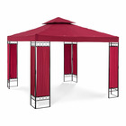 Pergola pavillon barnum tonnelle tente abri gazebo de jardin terrasse rouge bordeaux 3 x 3 m 160 g/m²
