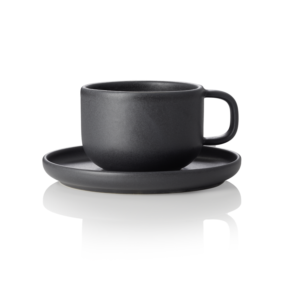 Konitz Coffee Bar Lot de 4 tasses à café et soucoupes Blanc 200 ml Konitz Coffee Bar Lot de 4 tasses à café et soucoupes Blanc 200 ml