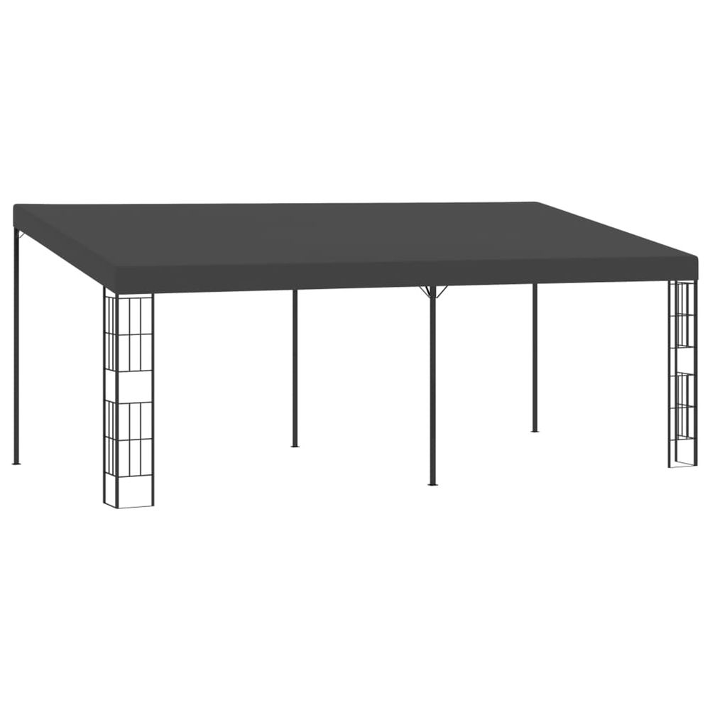 Belvédère mural 3x6 m anthracite tissu