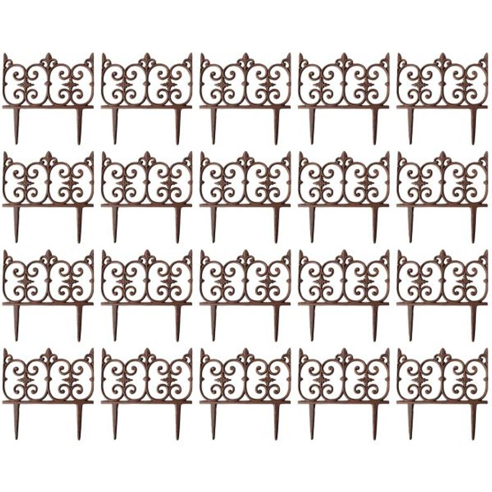 Bordure de jardin en fonte valentine lot de 20