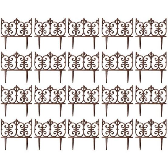 Bordure de jardin en fonte valentine lot de 20