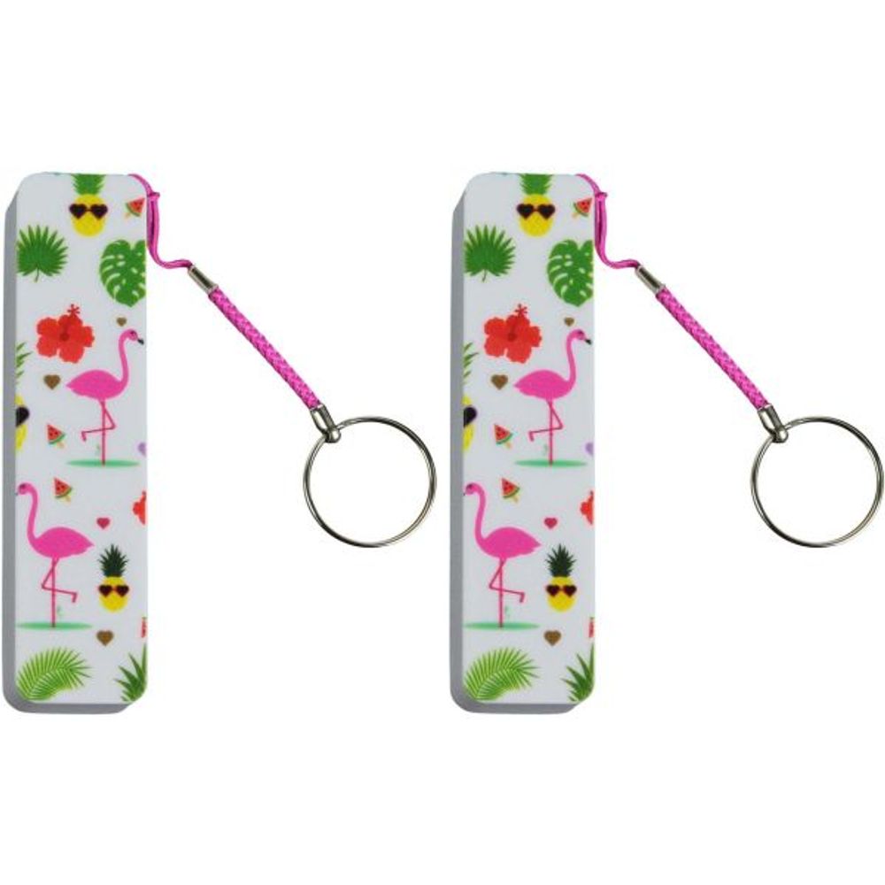 Batterie de secours flamant rose (lot de 2)